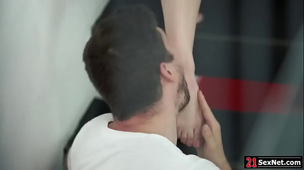 Image Big tits girlfriend fucking bf while getting her foot sucked