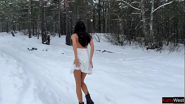 Image Rough Sex in a Snowy Winter Forest