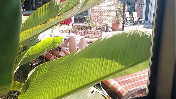 Image Kristi Love watched while naked poolside