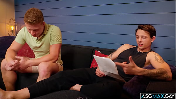 Image Guys, keep it quiet! You're waking up the entire dorm hallway! Two roommates Kyle Wyncrest and Logan Aarons having raw gay sex!
