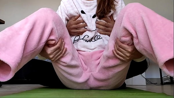 Image teasing small tits and wet horny pussy 18yo stepsister  in pajama