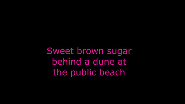 Image Sweet brown sugar behind a dune at a public beach...