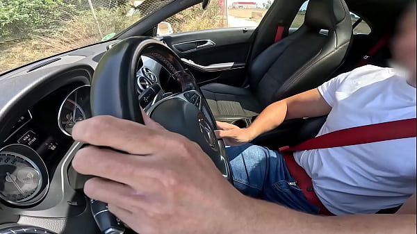 Image I pick up an unknown girl from the street to get into my car and she gives me a blowjob in public until I finish cumming