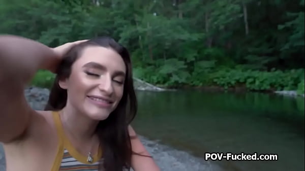 Image Fucking busty stranger in the nature by the river