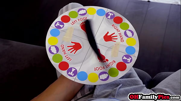 Image Big ass stepsister Danni Rivers playing twister game on my big hard dick