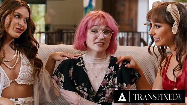 Image TRANSFIXED - Hot Claire Tenebrarum's Angel & Demon Convince Her To Become A Naughty Sinner With Them