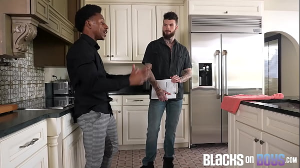 Image BlacksOnBoys - Hunk Inserts His Massive Cock Into Inked Jock's Ass