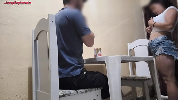 Image Young couple having sex in a bar in public