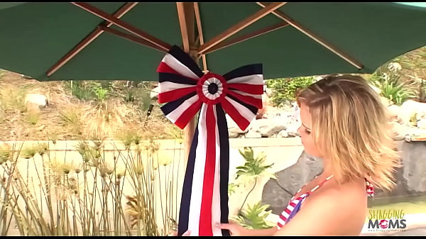 Image Slutty blonde celebrated the 4th of July by having sex with her man