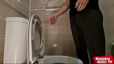 Image Boy pissing with uncircumcised cock and big balls