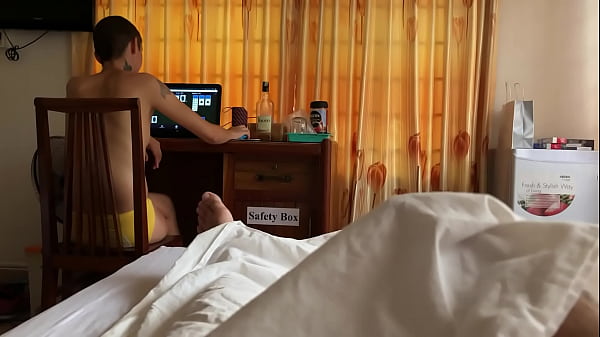 Image I caught my roommate masturbating and sucked him hard till cum in mouth