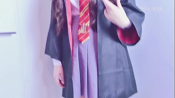 Image Big-breasted brunette Hermione Granger is treated for study burnout with Harry Potter's big dick