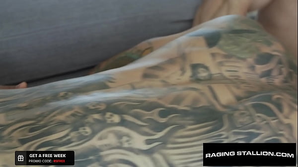 Image Hot As Fuck Couple Spitroast Hairy Neighbour - RagingStallion