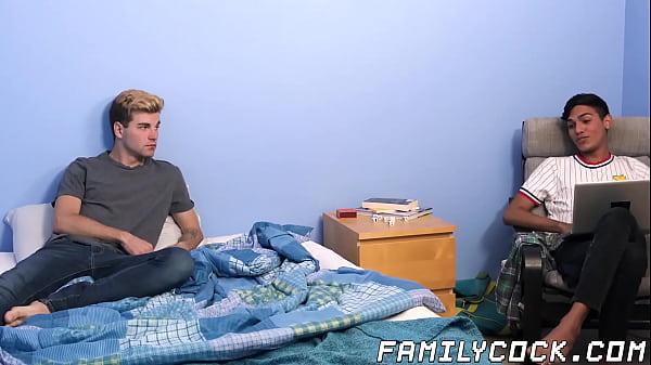 Image Young twink barebacked passionately in step family threesome