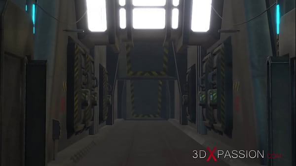 Image Sci-fi fuck system. Super busty cuffed girl and sex machine