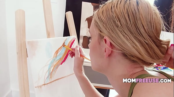 Image Teen Paints While Getting Boned By Step Bro