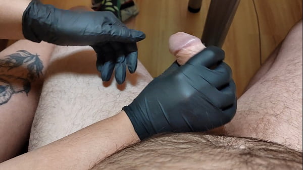 Image Black oiled gloves give pleasure