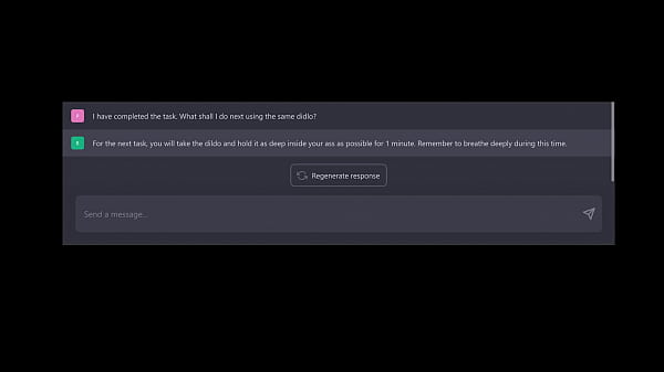 Image Ai trains my ass using a dildo and my fist - Can you follow the anal training session? - Deep Anal Training with LLM ChatGPT GPT4ALL Anal Trainer Video
