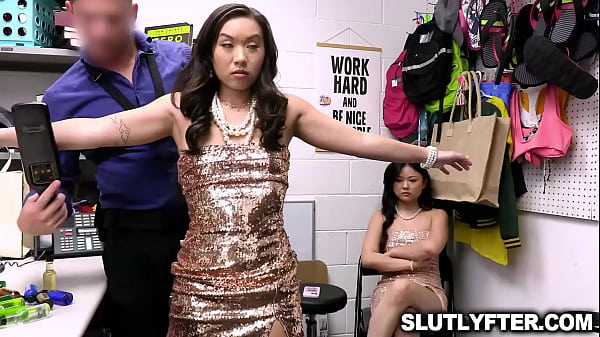 Image Shoplifters Lulu Chu and Kimmy Kimm doing whatever the officer wants to get out of trouble