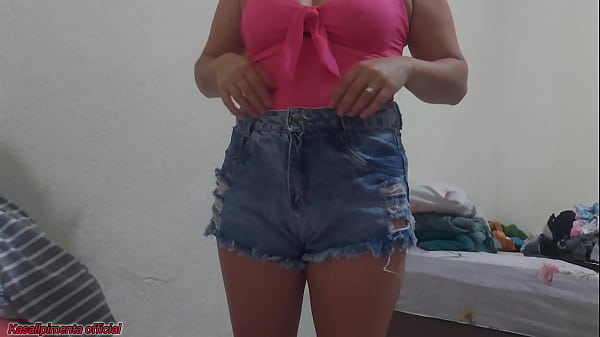 Image my stepmother changes clothes next to me, I decided to record her, but I was caught in the act