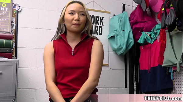 Image Cute eastern shoplifter ASIA LEE caught and now she is offering her tiny pussy