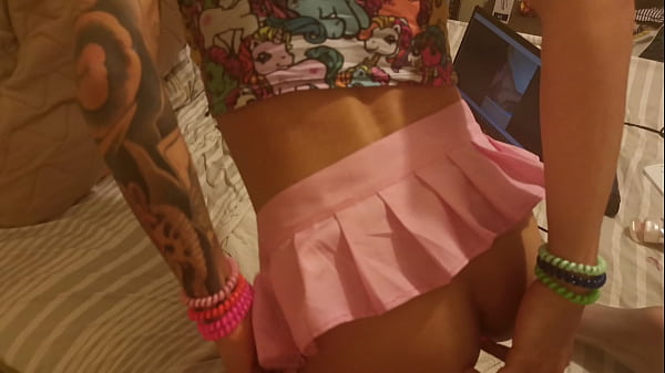 Image Beauty tranny Violett Pigtails public