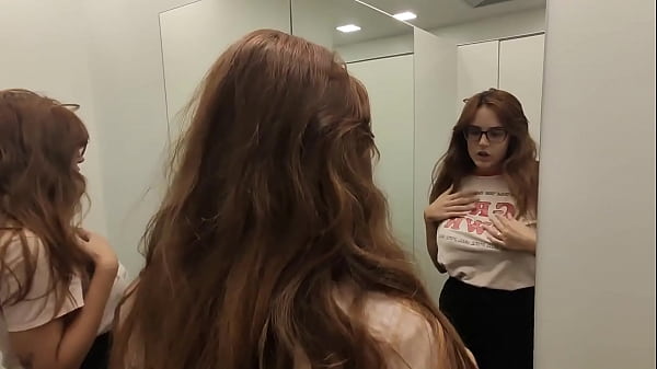 Image Public blowjob/cum in the fitting room