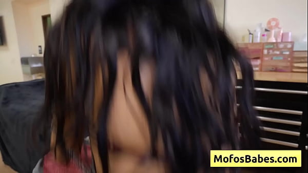 Image Sexy teen brunette Bianca Bangs get her bald pussy pounded hard by Billy Boston