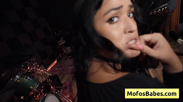 Image Watch this natural busty brunette slut Nia Bleu fucked by Brett Maker while a band is rehearsing