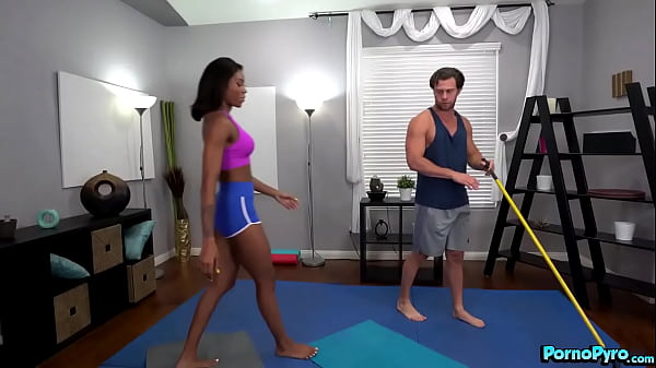 Image Ebony Babe Nadia Jay Bangs The White Yoga Janitor