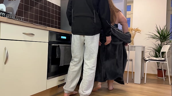 Image StepMother-in-law makes son-in-law cum on her slutty ass in panties in the kitchen