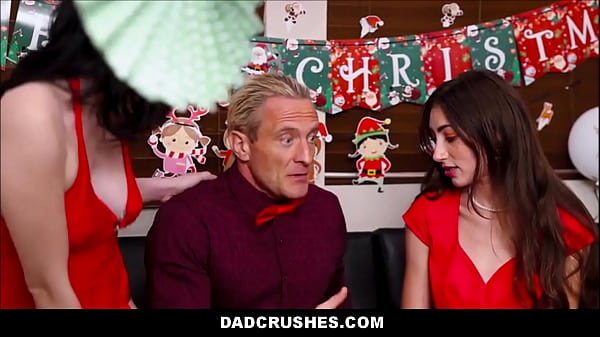 Image Teen Stepdaughter And Skinny Stepcousin Holiday Threesome With Stepdad - Riley Jean, Tiana Blow