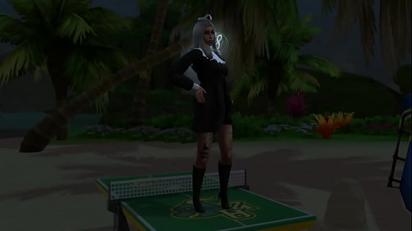 Image Nun at Beach