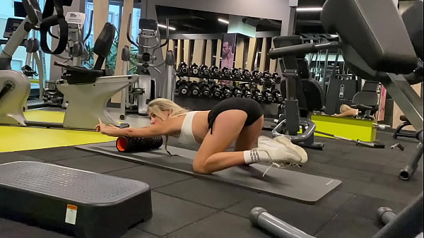 Image a beautiful girl after training at the gym dragged a guy into bed and fucked him