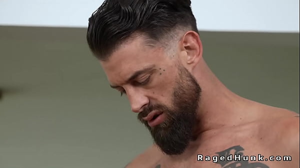 Image Tattooed muscle roommates anal fucking in the living room