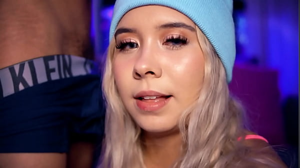 Image College girl with a cute face has fun showing off on the internet