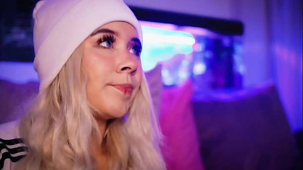Image Cute faced blonde looks adorable while sucking cock