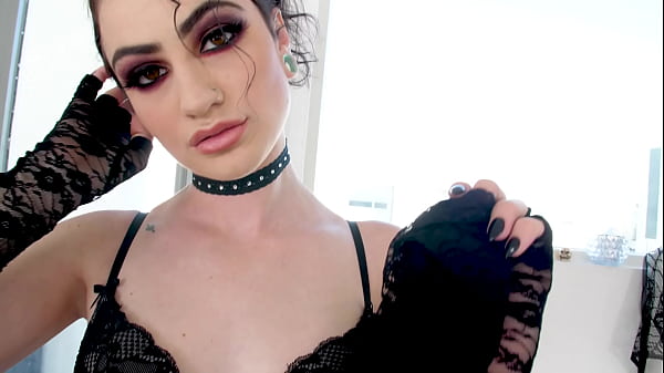 Image LYDIA BLACK Small Tits Brunette Huge Cock POV Blowjob All The Way Down Deepthroat Facefuck and Cum Swallow