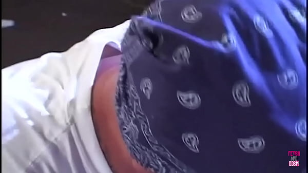 Image Blonde bimbo with big fake breasts gets perfect drilling by two huge packed guys