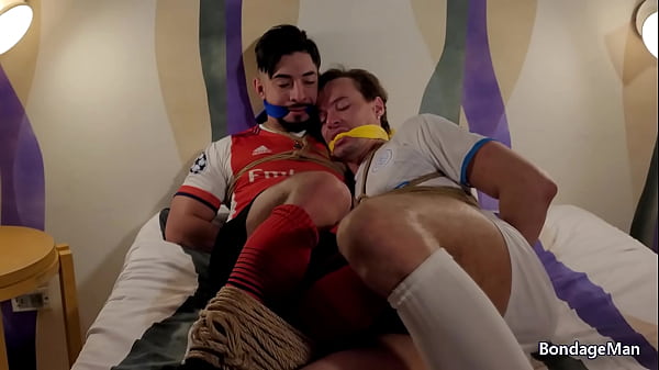 Image Mike Bebecito and Matheus Henk tied up and gagged together after football game | PREVIEW