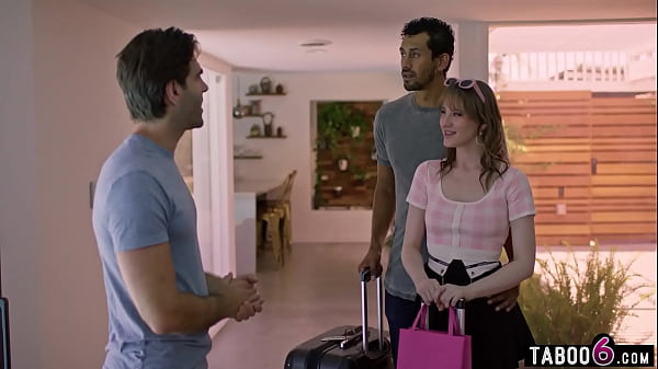Image Interracial teen couple staying over at their ex college professors house