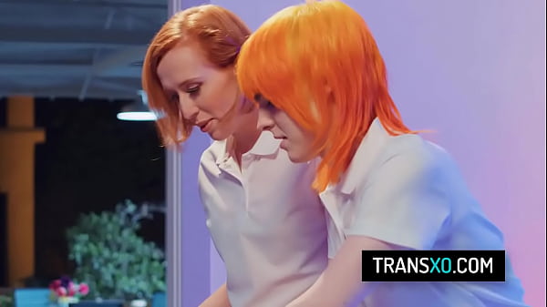 Image Sexy trans masseuses Jean Hollywood and Shiri Allwood in threesome sex with a sexy whore