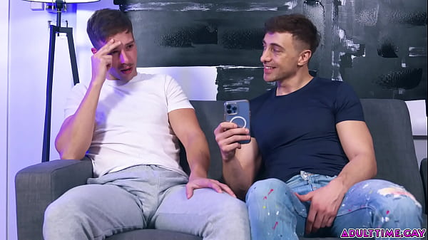 Image Two straight friends - a ladies' man Arno Antino and a terminally single guy Elias having gay sex together