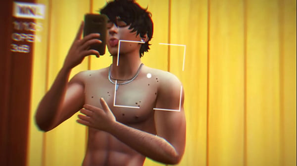 Image Sims 4: 2 Hombres desnudos en el granero