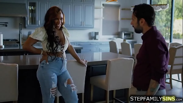 Image Busty ebony deepthroating stepbro in law