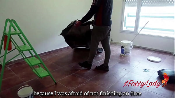 Image Unfaithful wife has bareback sex with the painter while her husband works