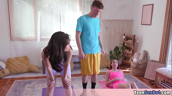 Image Special yoga and floor flexible fuck session with my cute stepsis and the hot yoga instructor chick