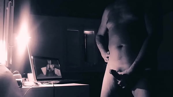 Image Fucking myself while watching a girl fucking herself