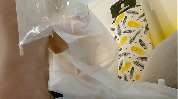 Image Super Hot Blonde Femdom in a See Through Raincoat and with a Transparent Umbrella makes a Big Cock Guy Cum many times with Ruined Orgasm and Multiple Cumshots