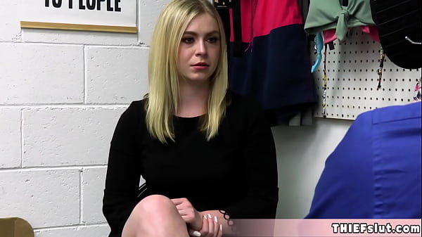 Image Cute teen shoplifter chick caught and now its time for that tiny pussy to get destroyed